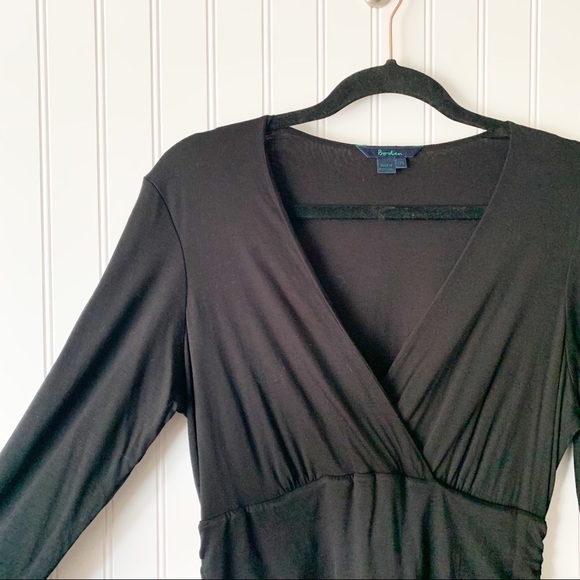 Boden Womens 8 Black Ruched Jersey Dress - Picture 4 of 6